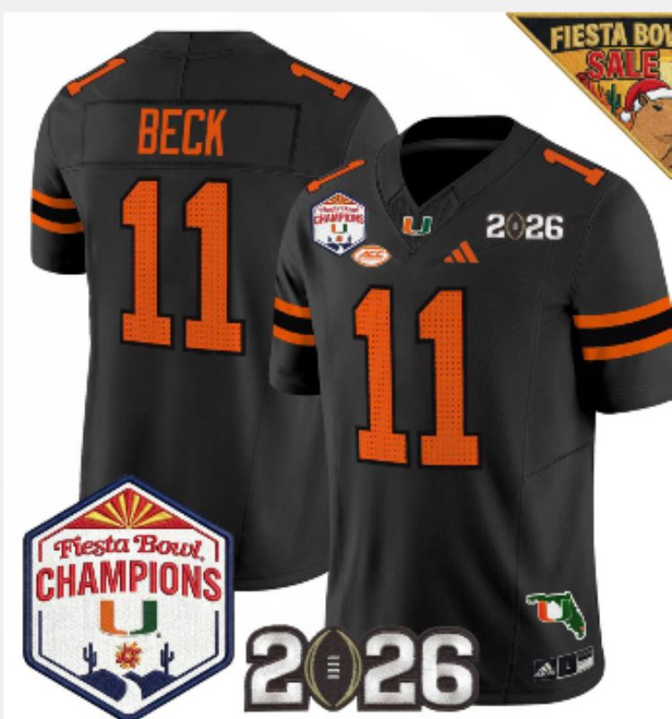 Men 2026 Miami Hurricanes #11 Beck Black 3th generations Limited NCAA Jersey 0016